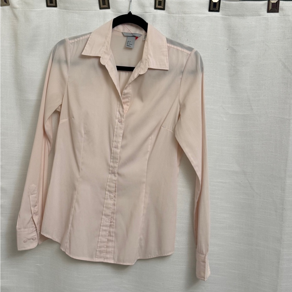 Women's Pink Button-Up Shirt - Picture 2 of 5